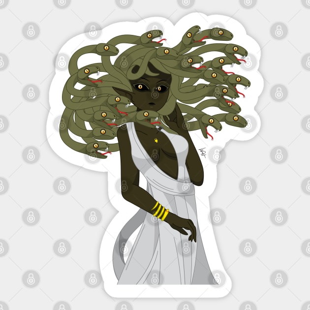 Exotic Gorgon Sticker by Munchbud Ink